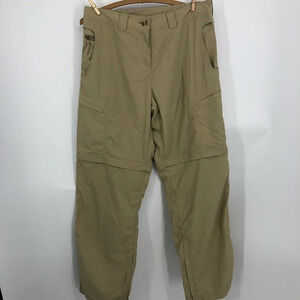 ExOfficio insect shield convertible pants tan 10 quick dry travel outdoor